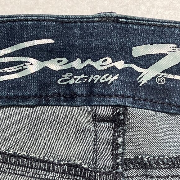 Seven7 Women's Tummy-Less Slimmer Skinny Stretch Mid Rise Blue Jeans Size 12 NWT - Picture 7 of 12